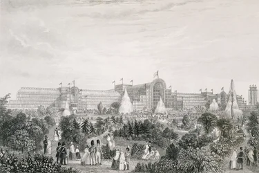 El nuevo Palacio de Cristal en Sydenham, grabado por Lacey